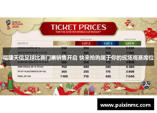 福建天信足球比赛门票销售开启 快来抢购属于你的现场观赛席位